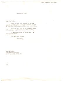 Support and Appreciation for Opposition to Un-American Activities, 1947-12-01