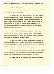 Helen Gahagan Douglas&#39;s 1944 Radio Speech: Women&#39;s Role in the Election and the Pursuit of Global Peace, 1944-10-29