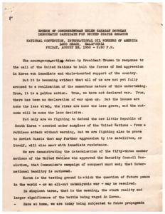 The Battle for Korea: Uniting Against Extremism and McCarthyism, 1950-08-18