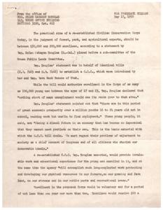 Re-Establishing the Civilian Conservation Corps: A Proposal for a Sustainable Future, 1950-05-17