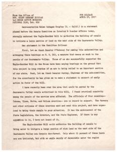 Support for the Engle-Scudder Bill: A Call for Action in the Sacramento Valley, 1950-04-17