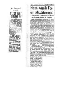 Nixon Takes on Opponent in Senate Campaign, 1950-01-01 - 1950-12-31