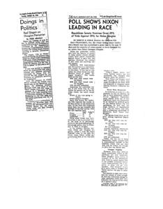 Nixon Leads in Senate Race: California Poll Results, 1950-12-31