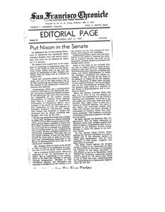 The Case for Nixon: Why Californians Should Put Nixon in the Senate, 1950-01-01 - 1950-12-31