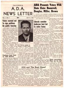 Progressive Slate of Candidates Presented to California Voters for Primary Election, 1950-05-31