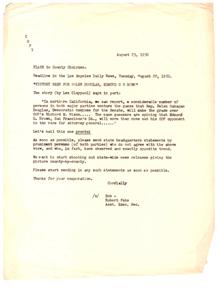 Political Predictions and Strategies in 1950 California Elections, 1950-08-22