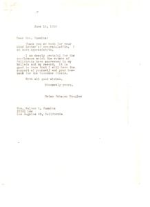 Support and Gratitude: A Letter Exchange, 1950-06-19