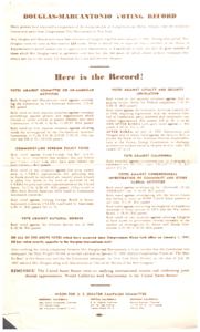 Comparing Congressional Voting Records: Douglas vs. Marcantonio, 1945-01-01
