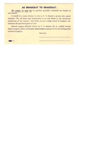 Putting Country Before Party: Why Richard Nixon is the Right Choice for United States Senator, 1950-01-01 - 1950-12-31