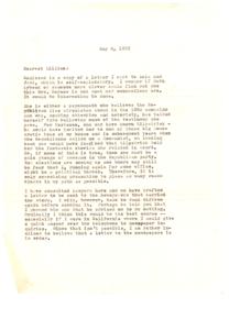 Political Intrigue and Family Concern: A Letter from May 6, 1953, 1953-05-06