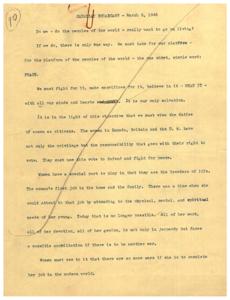 Building a Future of Peace: The Urgency of Global Cooperation, 1946-03-06