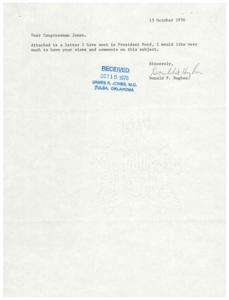 ["Donald F. Hughes is writing to Congressman Jones and President Ford about the inequity in pay between wage grade and general service personnel in the Federal Civil Service. He believes that wage grade employees are being compensated at a higher rate than general service employees, which is unfair and lowers morale. Hughes points out that this double standard makes it difficult to recruit new general service employees and asks if there are any plans to rectify the situation."]