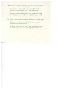 ["Planned Parenthood has managed to keep their cost increase lower than the national average, but inflation is still affecting their ability to provide services. They are asking for increased support from donors to help bridge the gap between rising costs and growing demands."]