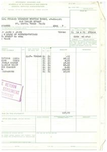 ["This text appears to be a statement voucher and schedule of withdrawals and credits from the General Services Administration. It includes payment details, invoice amounts, and a total due on the statement. The statement is to be paid to the General Services Administration accompanied by a copy of the statement. The document also includes information about the paying office, billed office, and references for prompt handling. The total amount due on the statement is $120.00."]