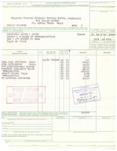 ["This text is a form from the General Services Administration for statement, voucher, and schedule of withdrawals and credits. It provides instructions for depositing credit to an account, sending the form to the paying office, and making payments. The form includes details such as the office billed, agency information, invoice amounts, and total amount due. It also includes a certification section for the paying office."]