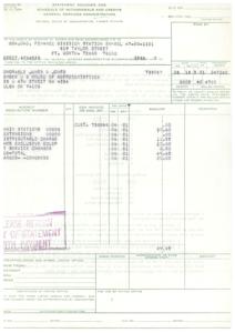 ["The document is a schedule of withdrawals and credits from the General Services Administration, detailing payments made to various agencies and offices. It includes information such as invoice dates, amounts, and requisition numbers. The total amount due on the statement is $84.65. The document also includes a certificate of the paying office certifying the correctness of the items listed for payment."]