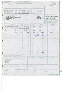 ["This text is a form approved by the General Services Administration for withdrawals and credits. It includes information on the paying office, regional office of administration finance division, and instructions for payment. The form lists details of a statement, including the agency, billed office, invoice, amount, and requisition number. It also includes a certificate of the paying office and information on the check number and date."]