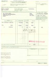 ["The document is a form for withdrawals and credits approved by the General Services Administration in September 1954. It includes information on the paying office, deposit details, and instructions for remittance. The form also contains details of a statement for FTS intercity service with a total amount due of $6.30. Instructions on how to handle payments and inquiries are also provided."]