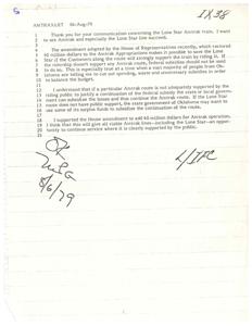 ["The document discusses the importance of public support for the Lone Star Amtrak train in order to justify federal subsidies. The House amendment adding 40 million dollars to Amtrak appropriations provides an opportunity for viable Amtrak lines, including the Lone Star, to continue service if supported by the public. The document also mentions the possibility of state or local government subsidies if federal support is not enough."]