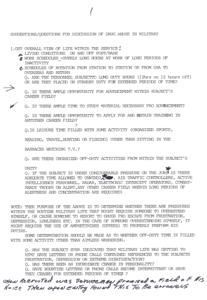 ["The document discusses various factors within military life that may contribute to drug abuse, such as long hours, lack of leisure activities, and high-pressure jobs. It also raises questions about the availability of drugs through the dispensary, non-prescription drugs, and illegal sources. Additionally, it addresses how drug abuse is handled within the military, including screening processes, attempts at resolution while in service, and provisions for veterans with drug problems. The document also suggests considering the relationship between drug use and dissatisfaction with career fields."]