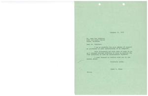 ["James R. Jones expresses gratitude to Mr. Owen Mac Edmisten for his support and contribution to his campaign. Jones values their friendship and looks forward to working together in the future to help Northeastern Oklahoma reach its potential."]