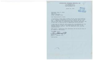 ["Dr. James D. Edwards, an osteopathic internal medicine practitioner, wrote a letter to Representative James R. Jones thanking him for his assistance in resolving communication issues with the Internal Revenue Service. Jones had also been working on flood control projects for Little Joe Creek, but federal assistance was deemed unfeasible due to regulations. Jones pledged to work with city and federal sources to find alternative funding for flood control projects. A memo was also sent to Jerry Conray to gather more information on the eligibility of Little Joe Creek for federal funding."]
