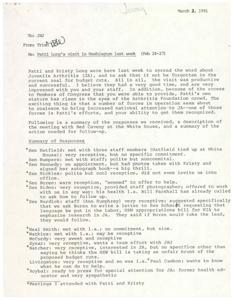 Promoting Awareness and Action for Juvenile Arthritis: A Recap of Patti Long&#39;s Visit to Washington D.C., 1981-03-03