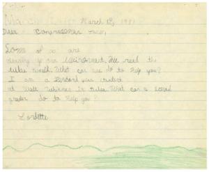 Letters to Congressman Jones: Students Express Concern for the Environment and Seek Guidance, 1981-01-01 - 1981-12-31