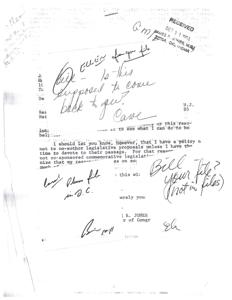 ["Jim Ellison, the general manager of Holiday Inn in Tulsa, Oklahoma, wrote a letter to Congressman Jim Jones requesting support for House Joint Resolution 629 to make the week of May 19, 1985 National Tourism Week. Jones responded, expressing agreement with the resolution but stating his policy of not co-authoring legislative proposals unless he has the time to devote to their passage. He promised to discuss the matter with the authors and see what he could do to help. Jones acknowledged the importance of tourism to the hospitality industry and recognized the need for support for National Tourism Week."]