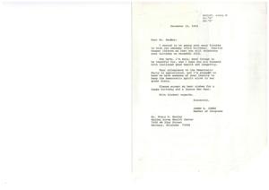 ["The document is a letter from James R. Jones, a Member of Congress, to Mr. Every M. Easley, wishing him a happy 103rd birthday and thanking him for his loyalty to the Democratic Party. Jones hopes Easley continues to have good health and longevity. The document also includes information about a visit from Charlie Cooper and a request for Easley to return a call."]