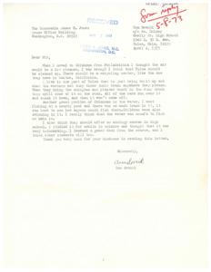 ["The document is from a student named Tom Seveik expressing concerns about pollution in Tulsa, Oklahoma. He suggests the need for a recycling center and cleaner water sources. Additionally, he recommends offering an ecology course in high school."]