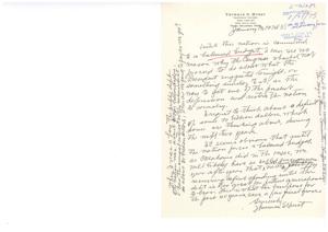 ["Thurman S. Hurst received a message about the importance of a balanced budget to prevent economic problems and excessive debt for future generations. The message suggests that deficit spending should be avoided and that the nation should work towards restoring economic stability."]