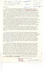 ["The document expresses frustration with the government's handling of the economy, specifically regarding inflation caused by excessive welfare and subsidy programs. The writer argues for a fair system of taxation that treats all income equally and eliminates handouts, in order to encourage productivity and reduce the national debt. The writer also shares their personal decision to retire early due to high taxes and lack of incentive."]