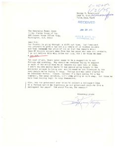 ["The writer is concerned about the state of the country and disagrees with the President's proposed tax cut and oil price increase. They believe that foreign aid spending should be cut instead of always asking for tax increases, and suggest that countries should start helping themselves. They also question the government's efforts in collecting delinquent loans from foreign nations."]