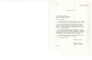 ["In a letter to Mr. Walker, Congressman James R. Jones expresses his support for free enterprise and opposition to unnecessary government interference. Mr. Walker's letter to Secretary of the Treasury William E. Simon criticizes socialist trends in government and expresses concern about inflation and poor money management. The article enclosed in Mr. Walker's letter discusses the influence of socialism on the United States economy and the need for limiting government intervention."]