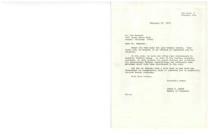 ["The document is a letter from Tom Magness to James R. Jones, a member of Congress, expressing his views on the government spending on minority groups. Magness feels that minority groups receive unfair advantages in education and healthcare, while he struggles to support his family on his paycheck. He questions the concept of equality and requests a response from Jones on the issue."]