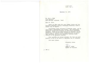 ["Ray L. Rice wrote a letter to Congressman James R. Jones expressing his frustration with Treasury Secretary William E. Simon's expensive trip to Moscow, questioning the necessity of such spending. Congressman Jones responded, assuring Rice that he shares his concerns about government spending and values his opinions. The trip was criticized as a \"junket\" and deemed unnecessary by some Treasury officials. Simon defended the trip as important for discussing trade relations and addressing international issues. Personal expenses for family members on the trip were covered by the individuals."]