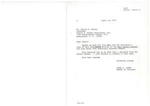 ["The document is a letter from James R. Jones to Charles E. Walker, thanking him for sending an article and report. Charles E. Walker also sent a letter discussing the impact of fiscal actions on the economy and a new approach proposed by Paul McCracken. The document suggests that fiscal policy may push the economy upward and discusses the potential risks of inflation. The document also mentions the President's fiscal stimulus package and its potential effects on inflation and economic expansion. Ultimately, the letter discusses the complexities of calibrating fiscal policy and its impact on the economy."]