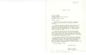 Correspondence Between Congressman James R. Jones and Mr. L. E. Embry on Watergate Investigation and Economic Controls, August 1973, 1973-08-09