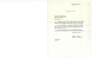 Congressional Recognition: Letter to Mark Eckenwiler from James R. Jones, 1974-08-16