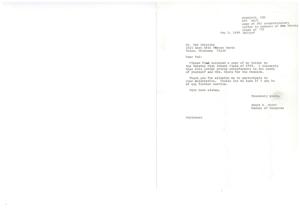 Congressman James R. Jones&#39; Correspondence with Ted Eskridge Regarding Webster High School Class of 1955 Reunion, 1980-05-02