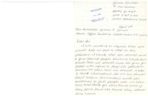 Letter to Congressman Requesting Action Against Air Pollution, 1973-01-01 - 1973-12-31