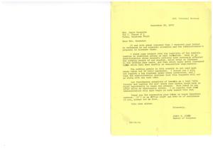 Congressman Responds to Constituent&#39;s Concerns Over Proposed Tax Increase, 1973-09-22