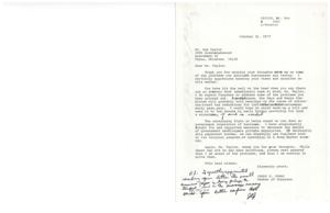 Correspondence Between Mr. Don Taylor and Congressman James R. Jones Regarding the Struggles of Small Businesses and Farmers, 1977-10-24