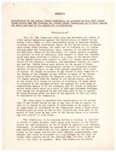 Jurisdiction of the Indian Claims Commission: H.R. 4497 and Public Law 726, 1949-01-01 - 1949-12-31