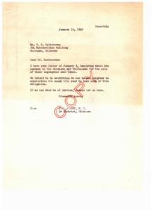 Payment for Choctaw and Chickasaw Coal Lands: A Call to Action, 1949-01-10