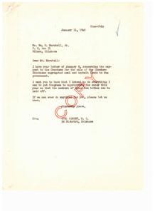 Payment for Choctaw-Chickasaw Land Sale: A Call to Action, 1949-01-11