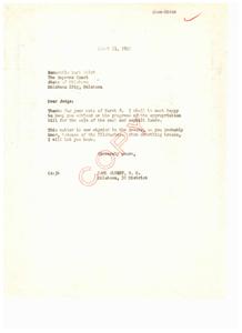 Correspondence on Appropriation Bill for Coal and Asphalt Lands, 1949-03-08