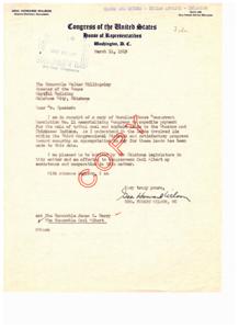 Expedited Payment for Choctaw and Chickasaw Tribal Lands, 1949-03-14
