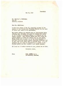Per Capita Payment for Choctaw and Chickasaw Nations, 1949-05-24